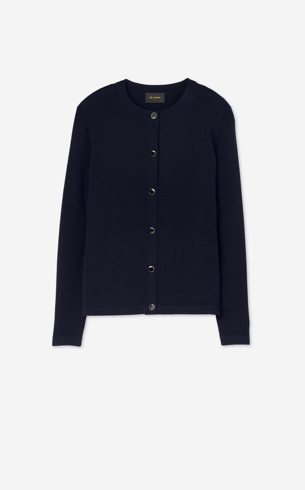 St. John Santiago Knit Cardigan MIDN