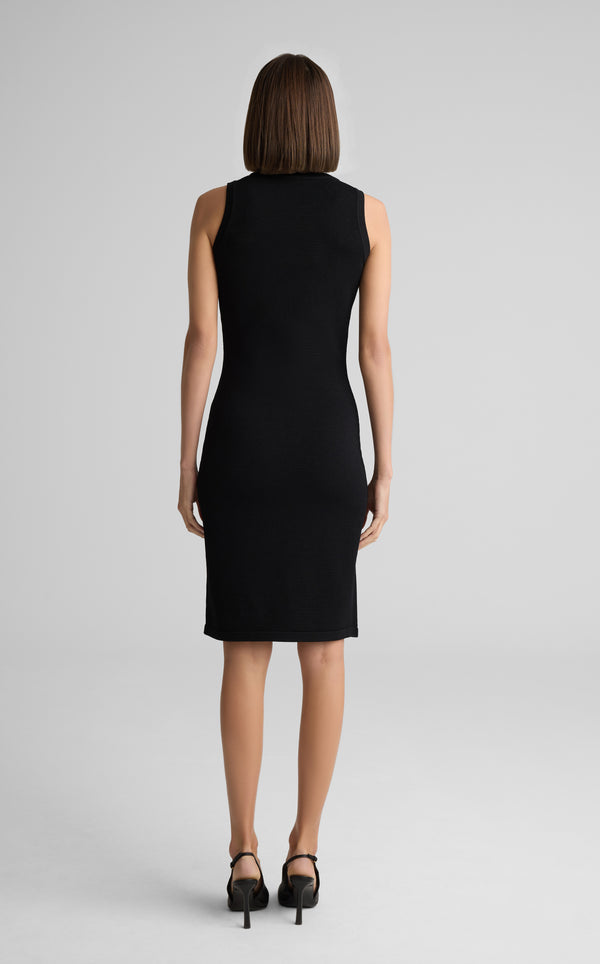 St. John Santiago Knit Scoop Neck Dress BK00