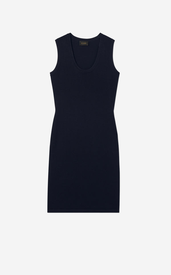 St. John Santiago Knit Scoop Neck Dress MIDN