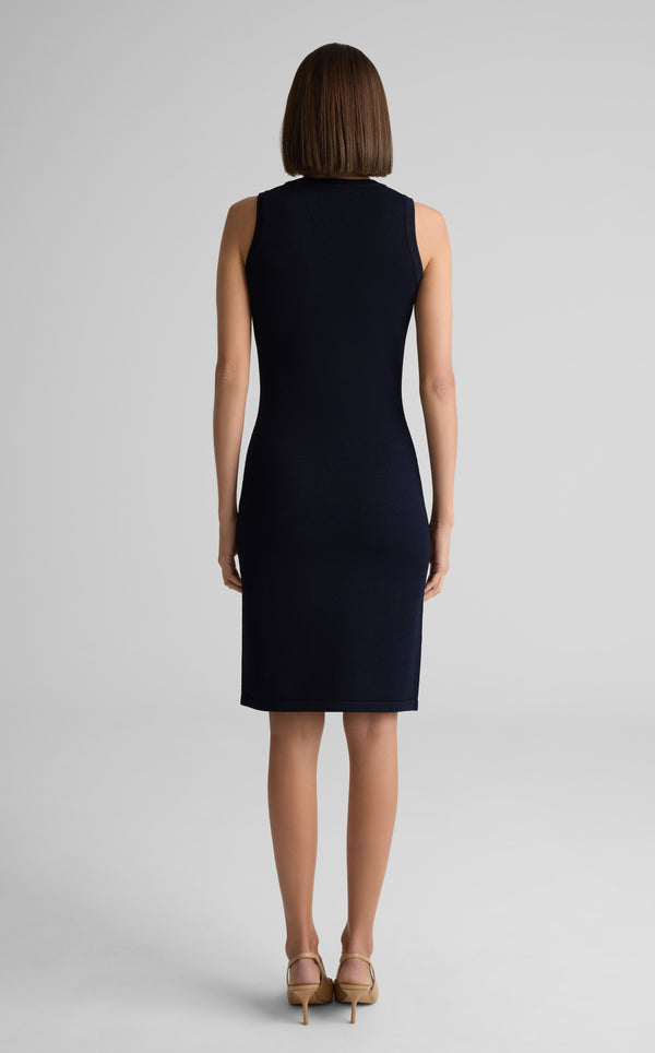 St. John Santiago Knit Scoop Neck Dress MIDN