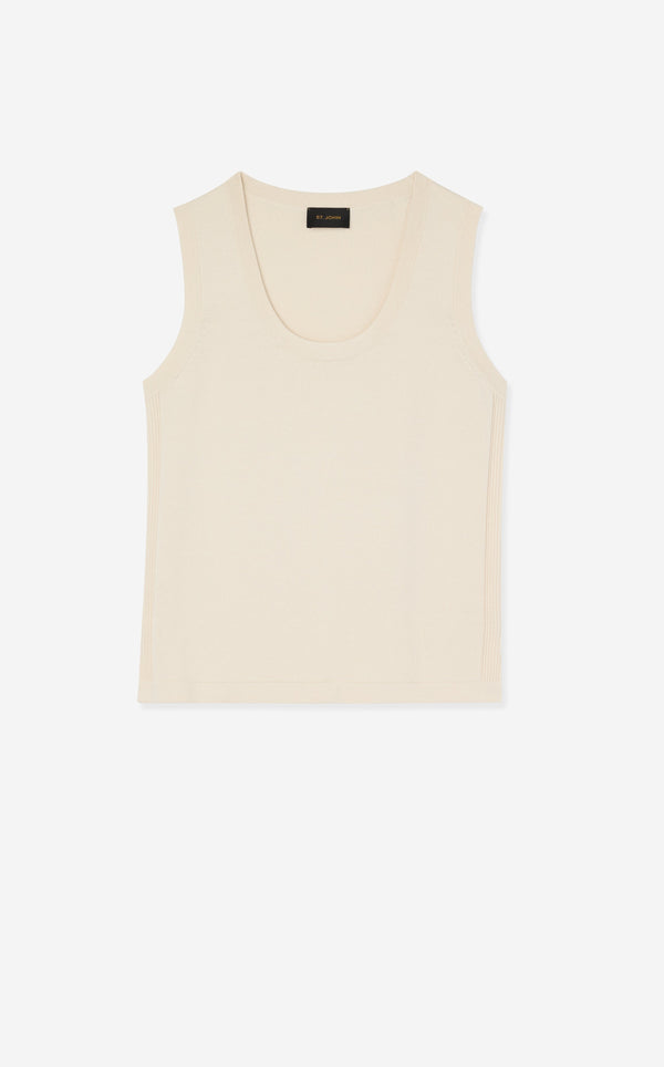 St. John Santiago Knit Scoop Neck Shell EC00