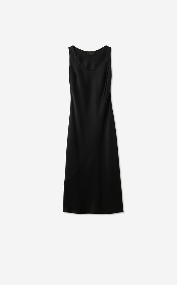 St. John Sara Dress In Liquid Satin BK00