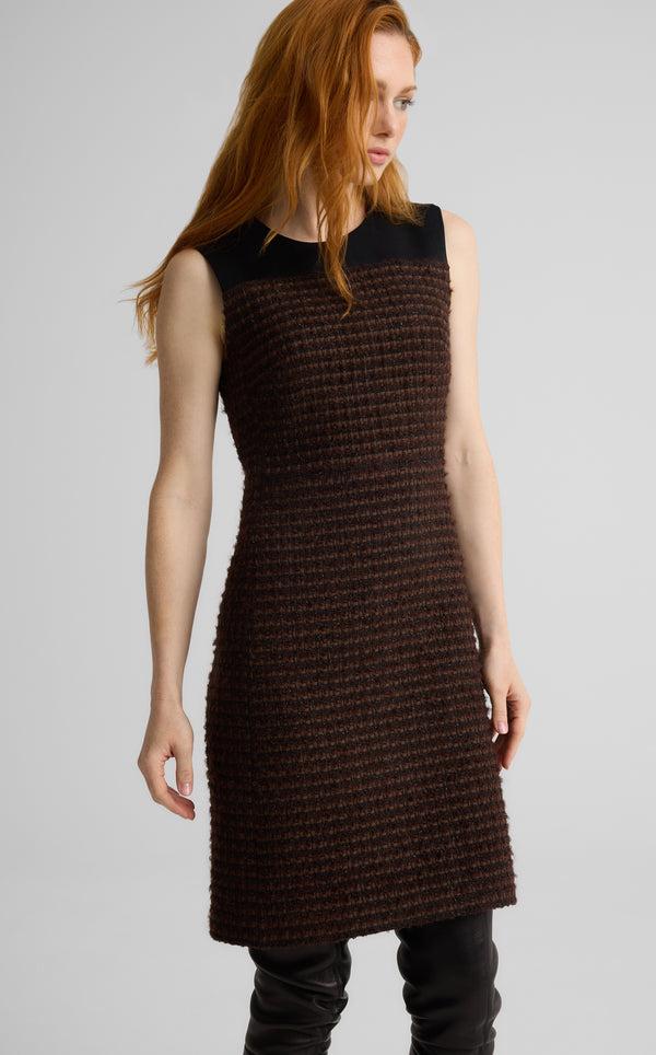 St. John Selma Dress In Vicente Tweed MKBK