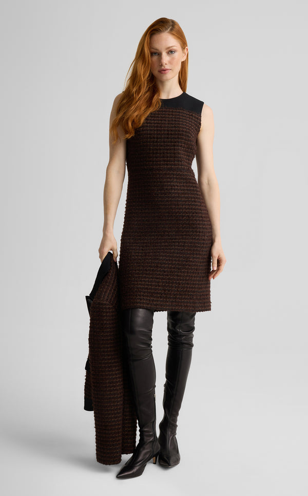 st. john Selma Dress in Vicente Tweed MKBK