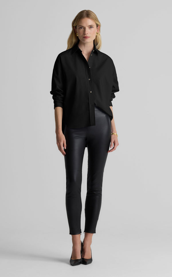 St. John Sharon Blouse In Cotton Poplin BK00