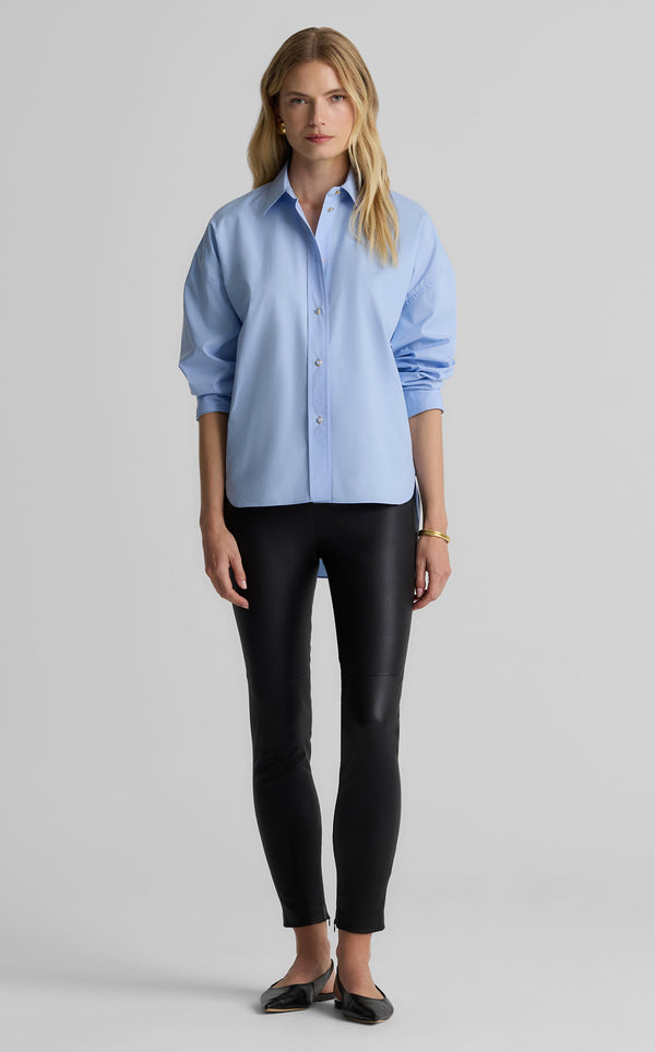 St. John Sharon Blouse In Cotton Poplin CISB