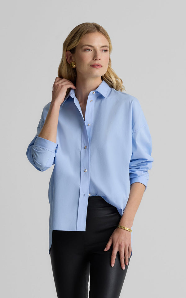 st. john Sharon Blouse In Cotton Poplin CISB