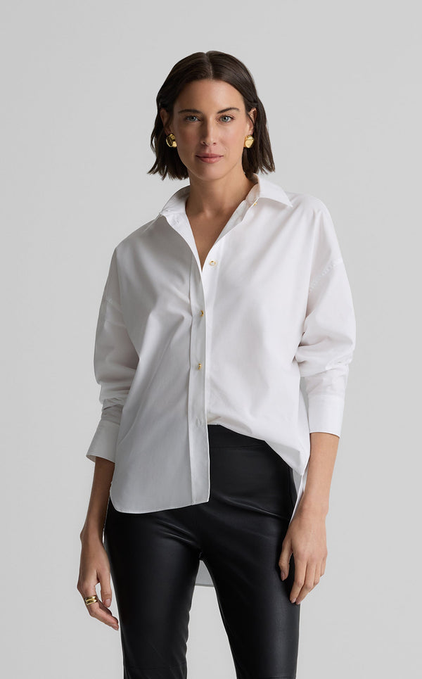 st. john Sharon Blouse In Cotton Poplin CLSW