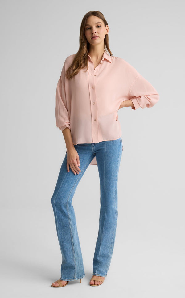 St. John Sharon Top In Silk Crepe RSQT
