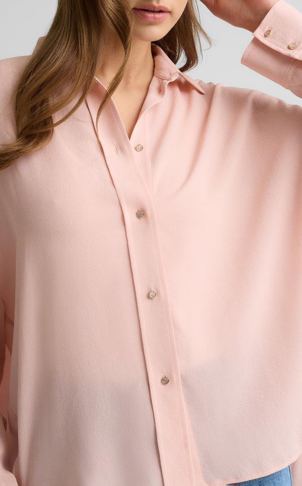 St. John Sharon Top In Silk Crepe RSQT