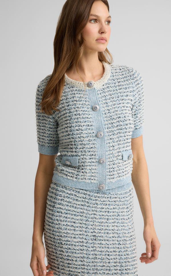 st. john Silvie Cardigan in Brighton Knit AQWH