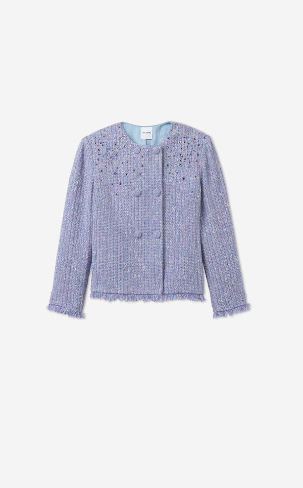 St. John Sinclair Jacket In Monroe Tweed LVBM