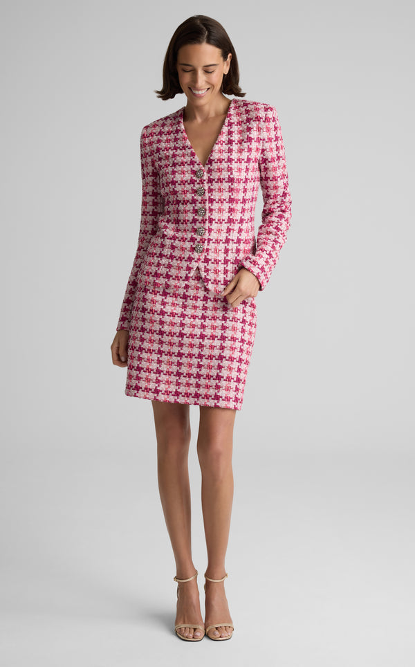 st. john Skyler Skirt in Ritz Tweed PYMM