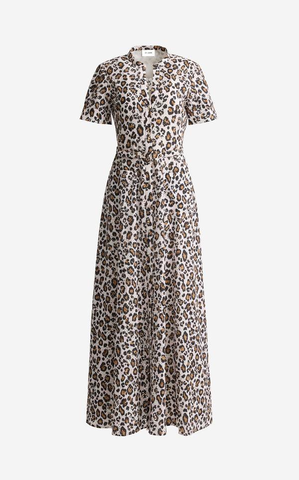 St. John Suri Dress In Leopard Print Eyelet LPLP