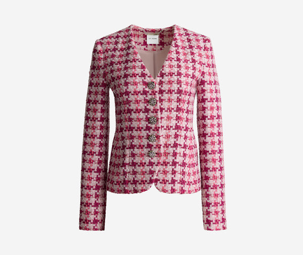 St. John Suzy Jacket In Ritz Tweed PYMM
