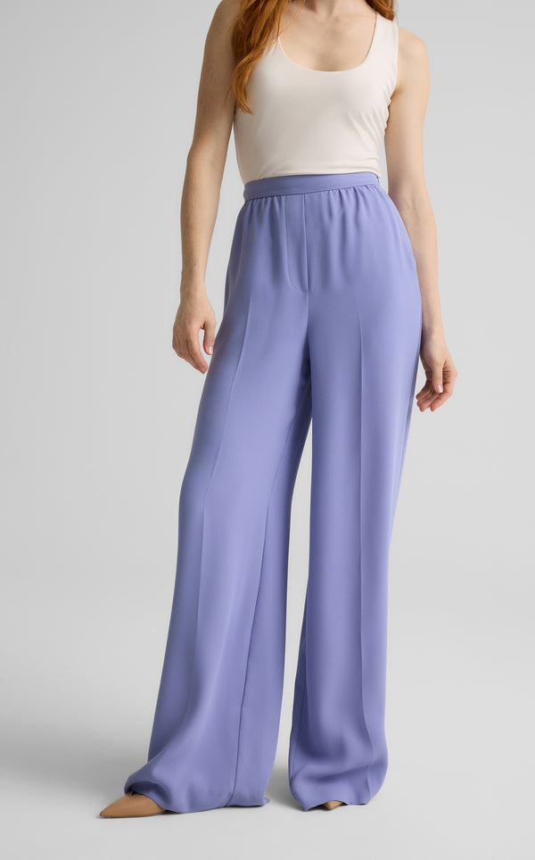 St. John Tabitha Pant In Satin Back Crepe IRIS