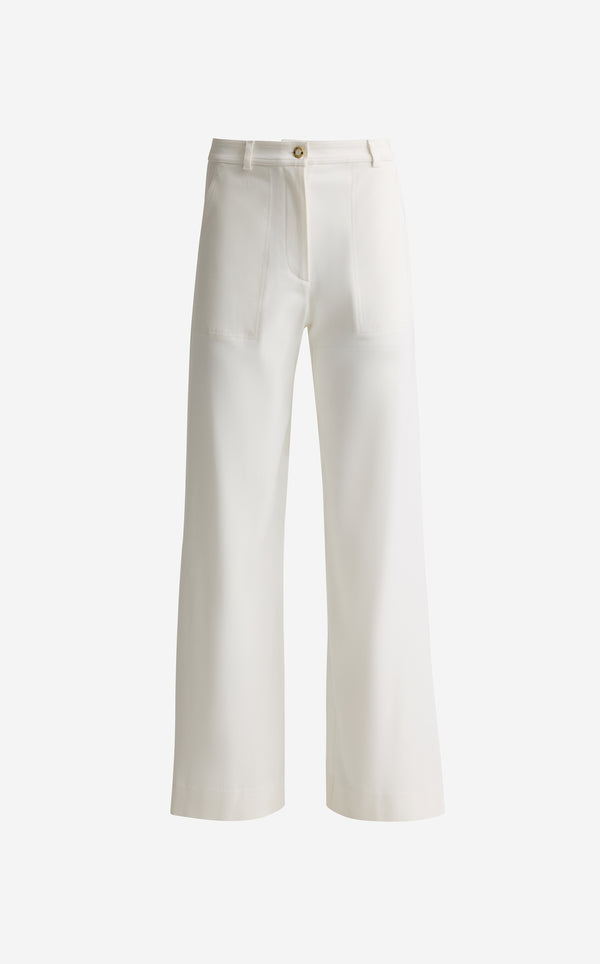 St. John Tanya Pant In Drapey Twill BW00