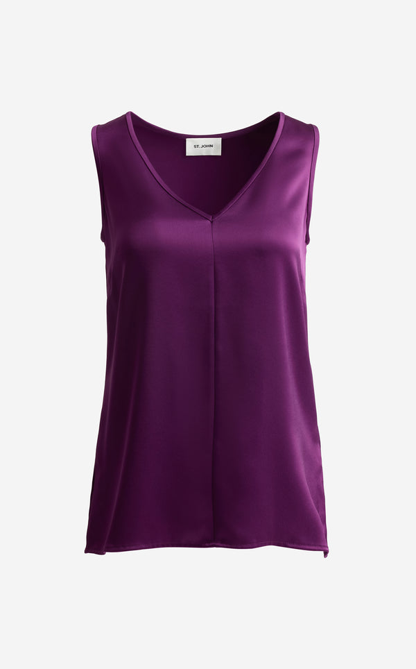 St. John Vera Top In Liquid Satin BOYB