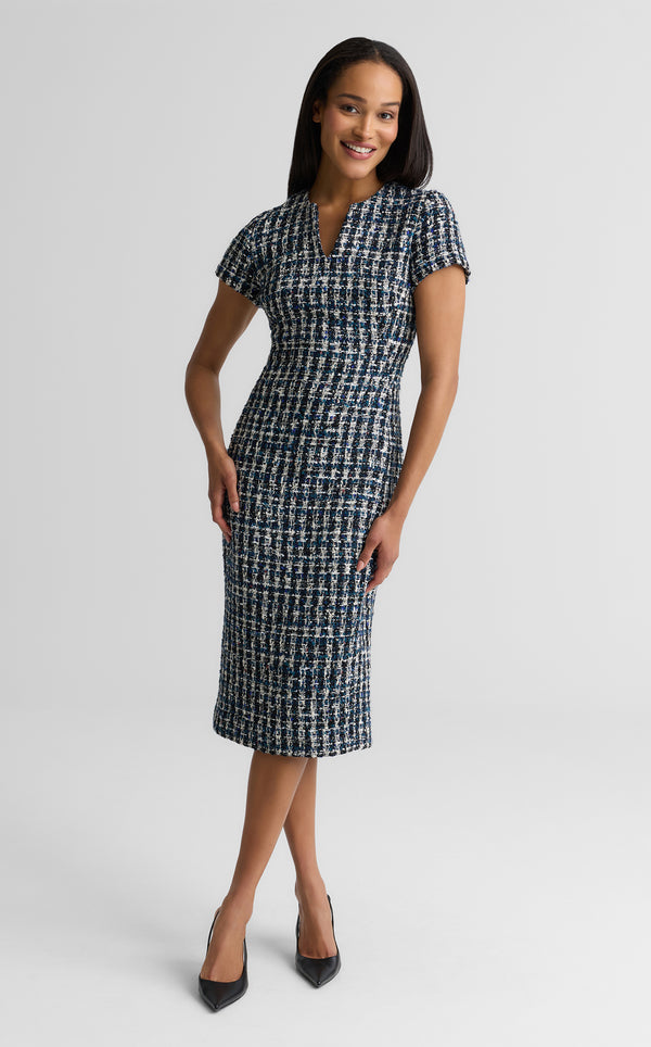 st. john Vicki Dress In Aspen Tweed TMMU