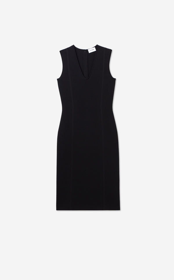 St. John Victoria Dress In Santa Roma Knit BKBK