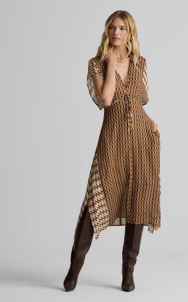 st. john Whitney Dress in Desert Mosaic Print ECCN