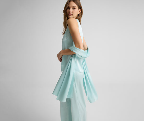 St. John Winslet Wrap In Liquid Satin AQUA
