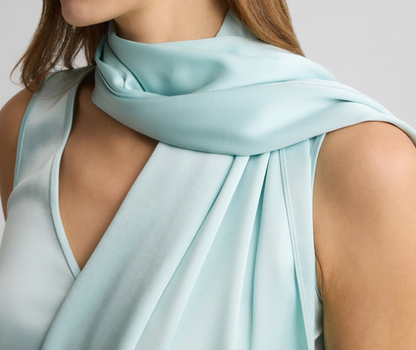 St. John Winslet Wrap In Liquid Satin AQUA