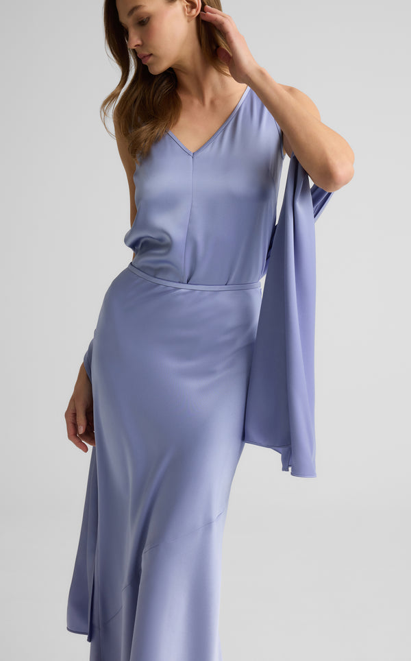 st. john Winslet Wrap in Liquid Satin IRIS