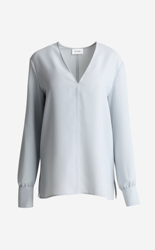 St. John Yara Blouse In Lightweight Twill ICBL