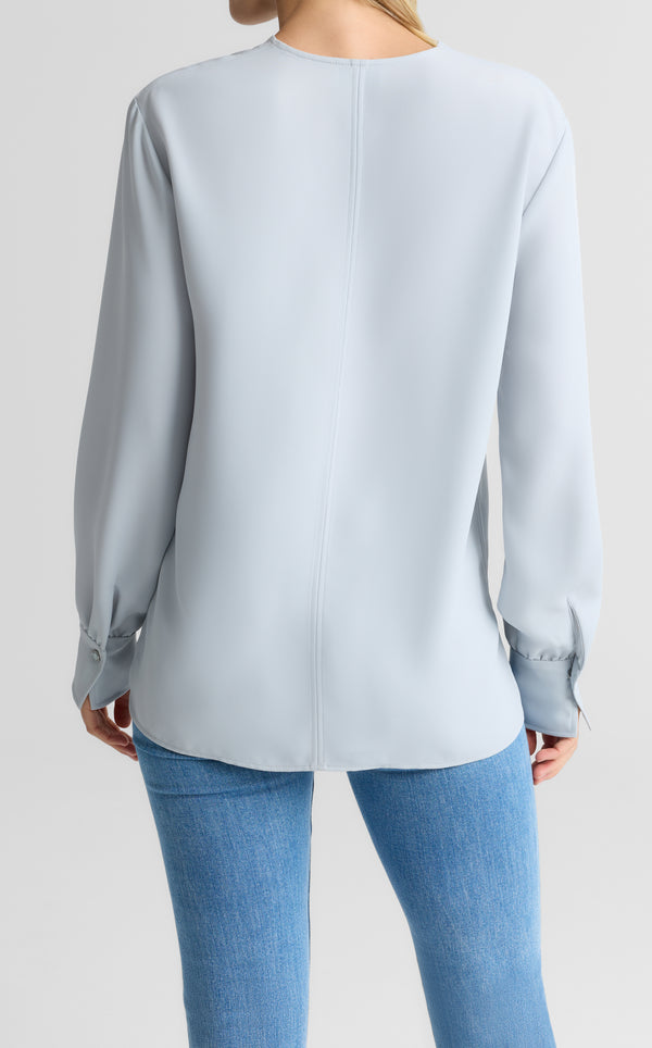St. John Yara Blouse In Lightweight Twill ICBL