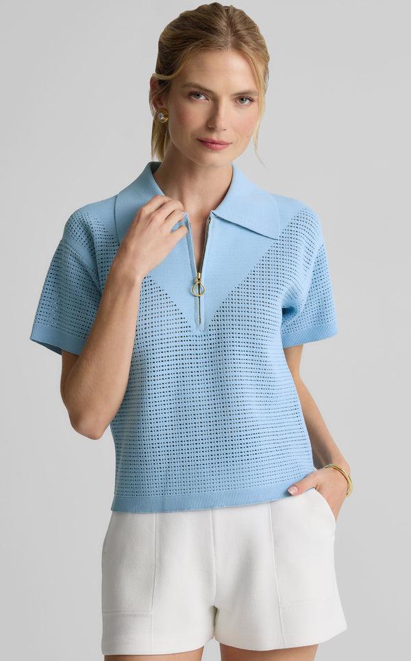 st. john Sydney Top in St. John x Malbon Open Knit CELT