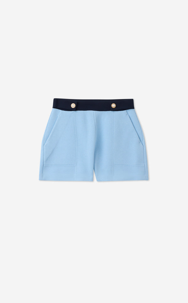 St. John Tara Short In St. John X Malbon Pique Knit CEMD