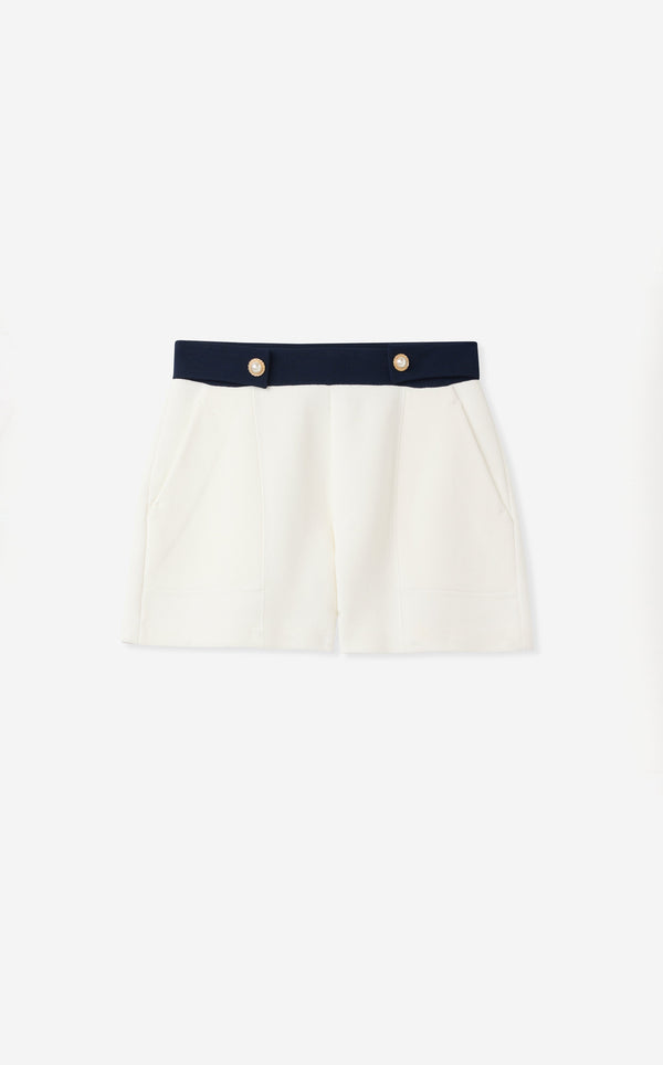 St. John Tara Short In St. John X Malbon Pique Knit WHMD