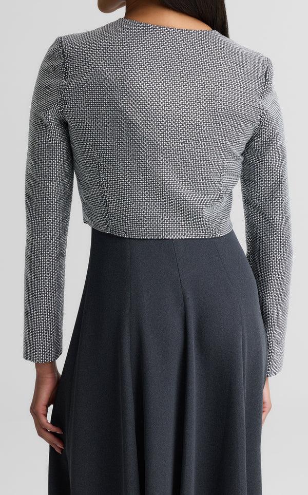 St. John Trina Jacket In Embellished Heathered Crepe GYMV