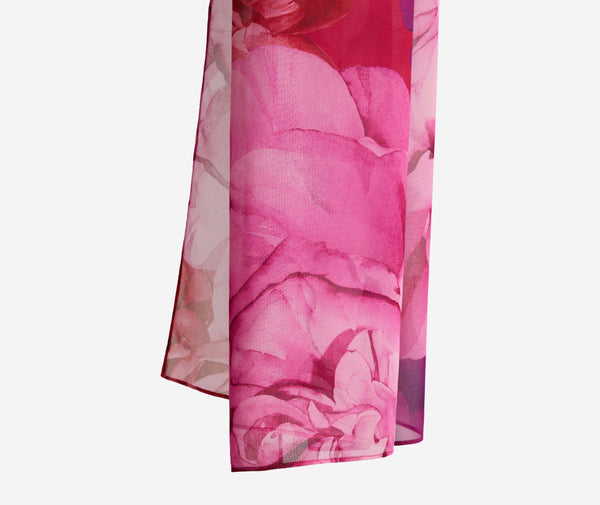 St. John Willa Wrap In Le Jardin Print Georgette CPPM