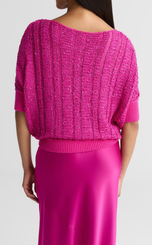 St. John Zana Sweater In Embellished Cashmere Blend HTPK