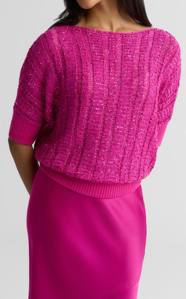 St. John Zana Sweater In Embellished Cashmere Blend HTPK