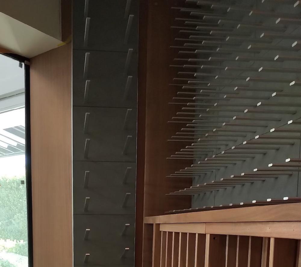 Stact Premium Label Display Wine Racks - Polished Concrete & Satin Silver Anodized Aluminum