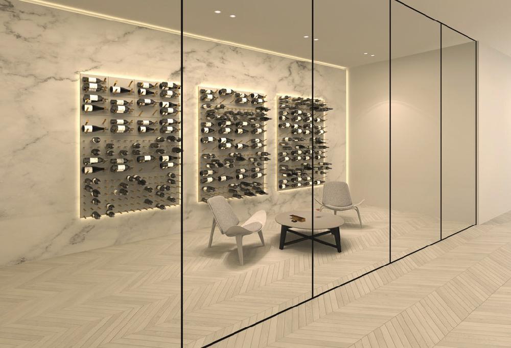 Stact Luxurious Wine Racks - Concrete & Gold