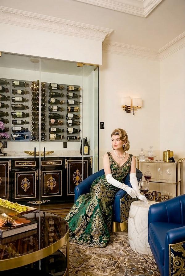 stact Luxurious Wine Racks - Concrete & Gold