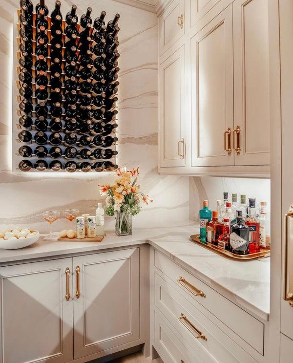 stact Luxurious Wine Racks - White & Gold