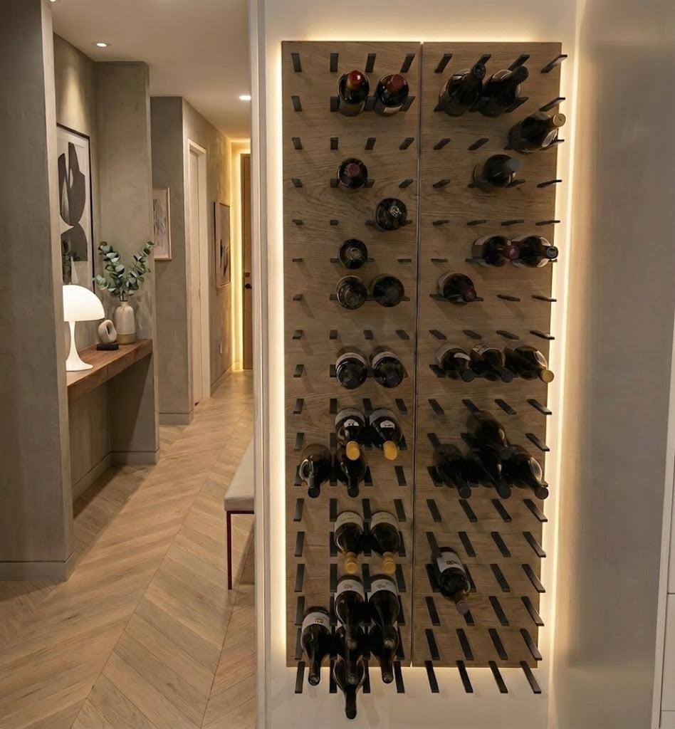 Stact Wall-mounted Wine Racks STACT - Oak & Black
