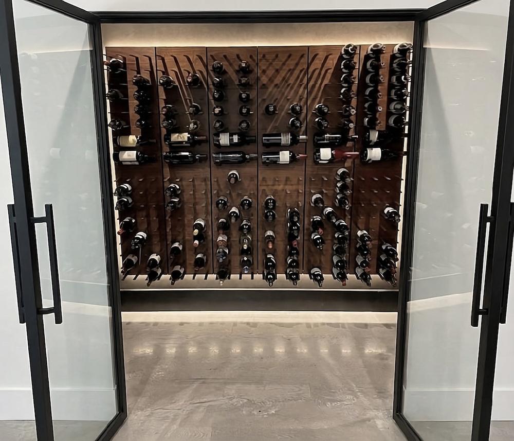 Stact Stylish Label-out Wine Racks STACT - Walnut & Black