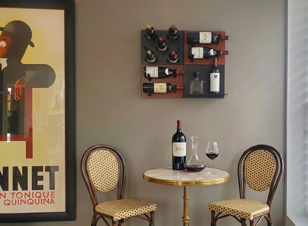 Stact Stylish Label-out Wine Racks STACT - Walnut & Black