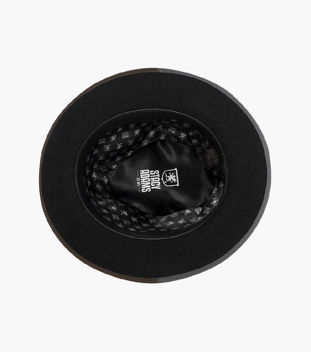 Stacy Adams Alpha Fedora Wool Felt Pinch Front Hat Men’s Hats