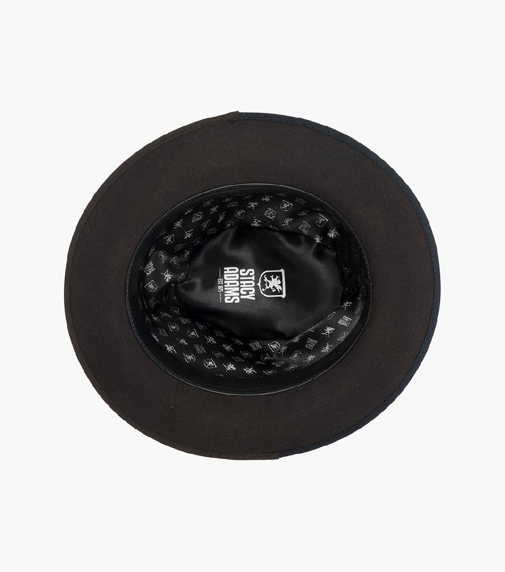 Stacy Adams Alpha Fedora Wool Felt Pinch Front Hat Men’s Hats