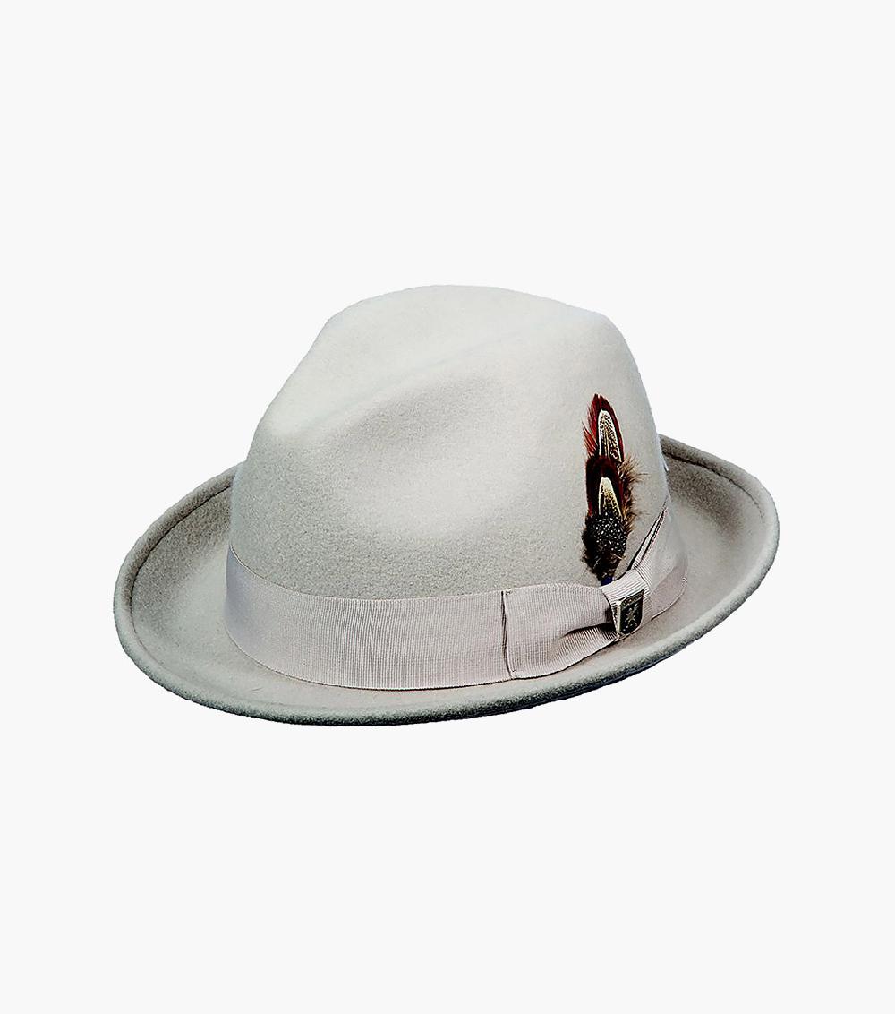 stacy adams Ari Fedora Wool Felt Pinch Front Hat Men’s Hats