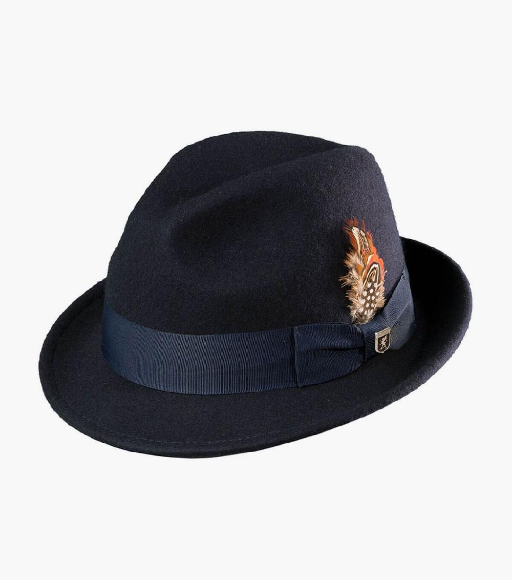 stacy adams Ari Fedora Wool Felt Pinch Front Hat Men’s Hats