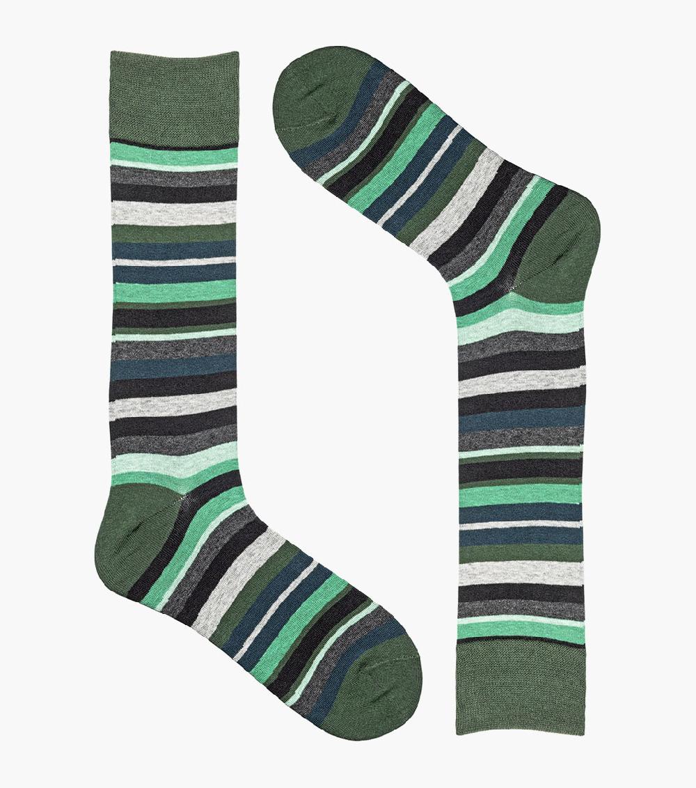 Stacy Adams Assorted Stripe Men’s Crew Dress Sock Men’s Socks