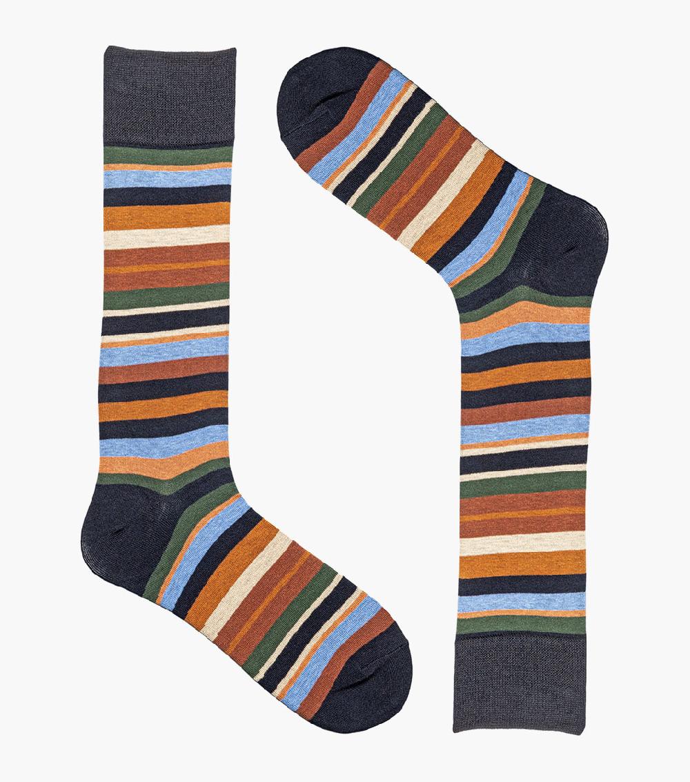 Stacy Adams Assorted Stripe Men’s Crew Dress Sock Men’s Socks